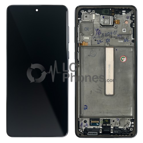 Samsung Galaxy A73 5G A736 - Full Front LCD Digitizer With Frame Black < Service Pack >