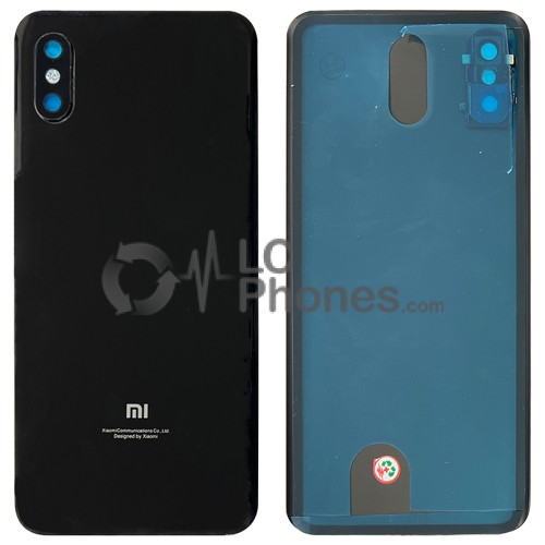 Xiaomi Mi 8 Pro - Battery Cover with Camera Lens and Adhesive Black