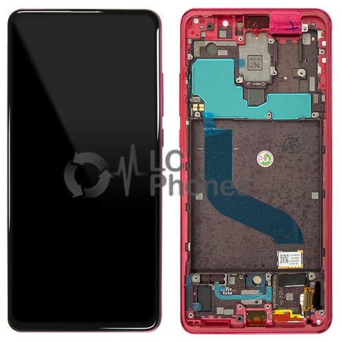 Xiaomi Mi 9T / Redmi K20 / Mi 9T Pro - Full Front LCD Digitizer with Frame Red < Service Pack >