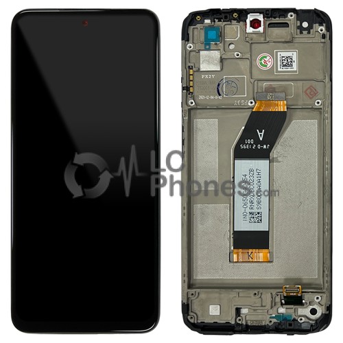 Xiaomi Redmi 10 (2021) 21061119AG - Full Front LCD Digitizer with Frame Black < Service Pack >