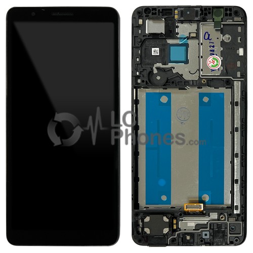 Samsung Galaxy A01 Core A013 - Full Front LCD Digitizer with Frame Black < Service Pack >