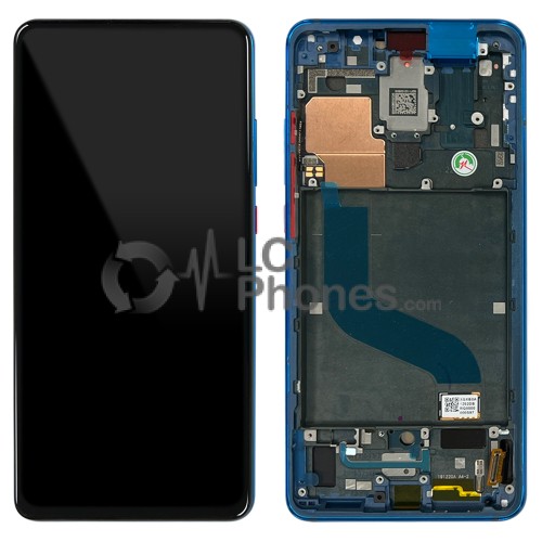 Xiaomi Mi 9T / Redmi K20 / Mi 9T Pro - Full Front LCD Digitizer with Frame Blue < Service Pack >