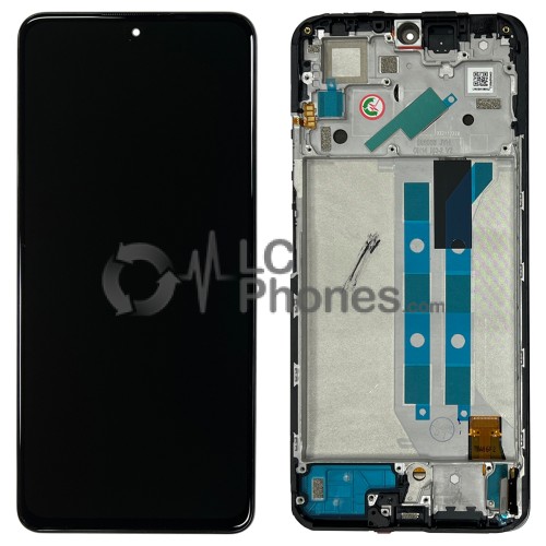 Xiaomi Redmi Note 11 Pro 5G / Poco X4 Pro 5G - Full Front LCD Digitizer with Frame Black < Service Pack >