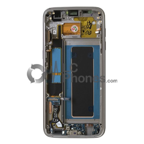 Samsung Galaxy S7 Edge G935F - Full Front LCD Digitizer with Frame Gold < Service Pack >