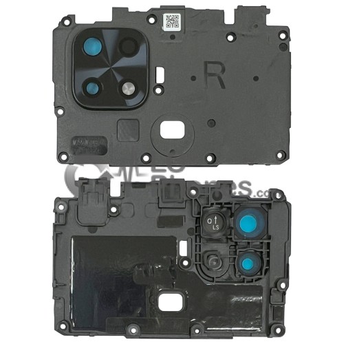 Xiaomi Redmi 10C - Complete Camera Lens with Motherboard Cover Plate Black