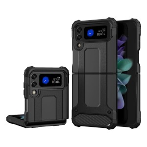 Samsung Galaxy Z Flip 3 5G F711 - Hybrid Armor Tough Rugged Case Black