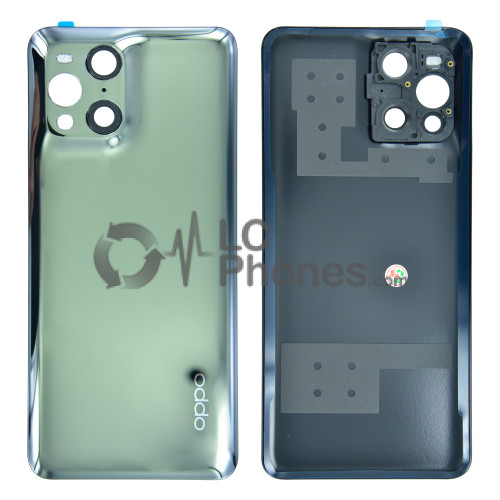 OPPO Find X3 Pro - Battery Cover with Adhesive and Camera Lens Black