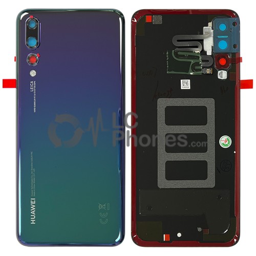 Huawei P20 Pro - Battery Cover with Adhesive & Camera Lens Twilight Blue < Service Pack >