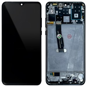 Huawei P30 Lite - Full Front LCD Digitizer with Frame Midnight Black Version 48MP 