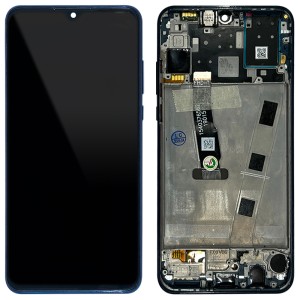 Huawei P30 Lite - Full Front LCD Digitizer with Frame Peacock Blue Version 48MP 