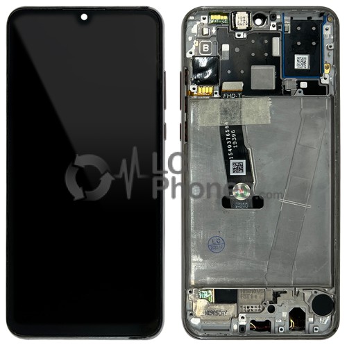 Huawei P30 Lite - Full Front LCD Digitizer with Frame Pearl White / Silver Version 48MP (Original Remaded)