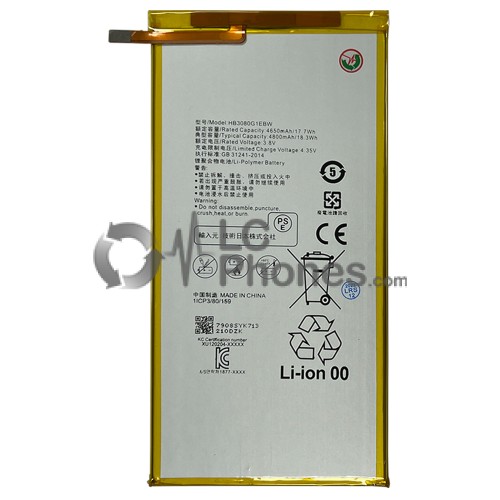 Huawei MediaPad M2 M2-A01W - Battery HB3080G1EBC 4650mAh 17.7Wh