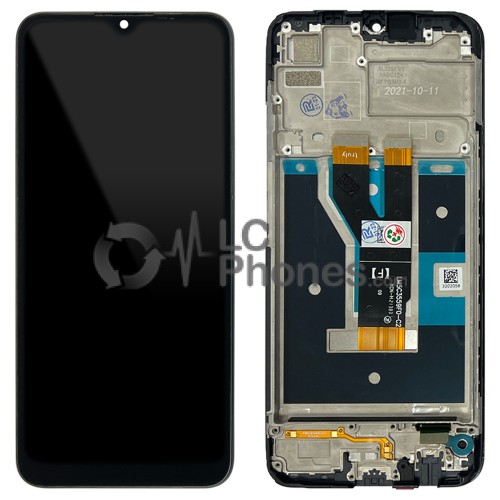 Realme C11 2021 RMX3231 - Full Front LCD Digitizer with Frame Black