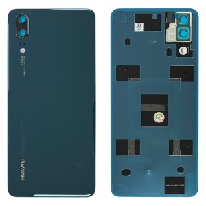 Huawei P20 - Battery Cover Blue with Camera Lens & Adhesive 