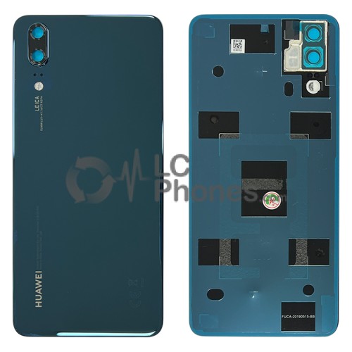 Huawei P20 - Battery Cover Blue with Camera Lens & Adhesive < Service Pack >