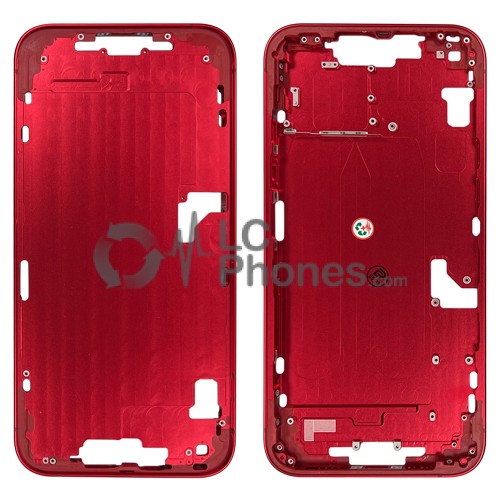 iPhone 14 Plus - Middle Housing Frame with Buttons Red