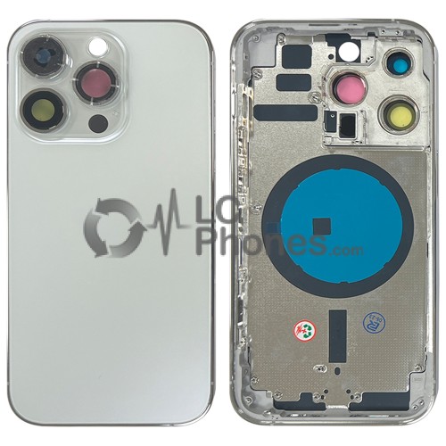 iPhone 14 Pro - Back Housing Cover with Buttons Silver