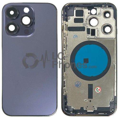 iPhone 14 Pro - Back Housing Cover with Buttons Deep Purple