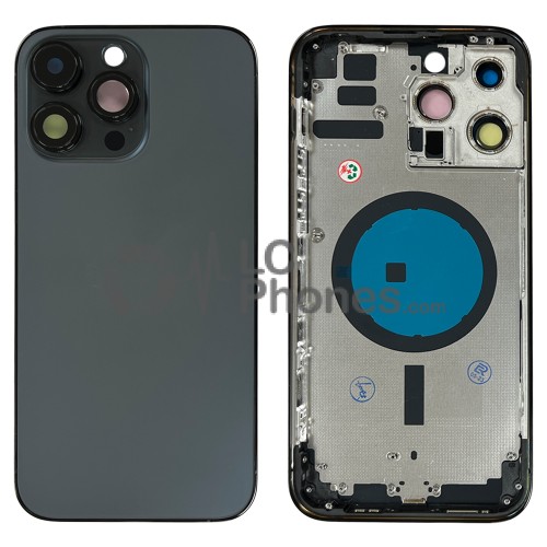 iPhone 14 Pro Max - Back Housing Cover with Buttons Space Black