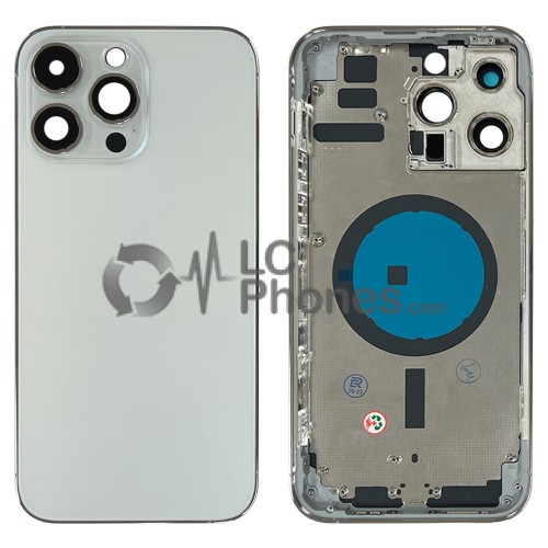 iPhone 14 Pro Max - Back Housing Cover with Buttons Silver