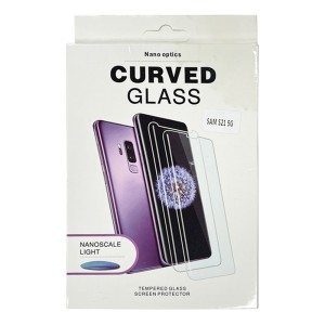 Samsung Galaxy S21 5G G991 - NanoScale Liquid Full Glue 5D Tempered Glass With Install Kit & UV Light
