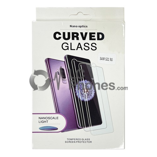 Samsung Galaxy S21 5G G991 - NanoScale Liquid Full Glue 5D Tempered Glass With Install Kit & UV Light