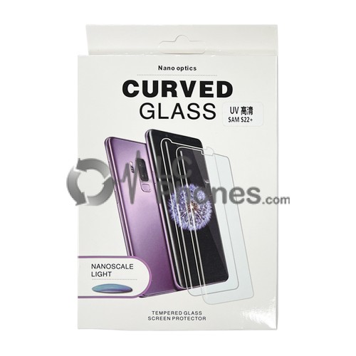 Samsung Galaxy S22+ 5G S906 - NanoScale Liquid Full Glue 5D Tempered Glass With Install Kit & UV Light