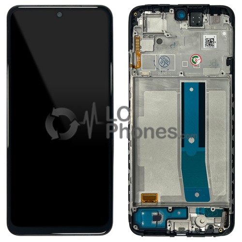 Xiaomi Redmi Note 11 2201117TG, 2201117TI, 2201117TY, 2201117TL - Full Front LCD Digitizer with Frame Black < Service Pack >