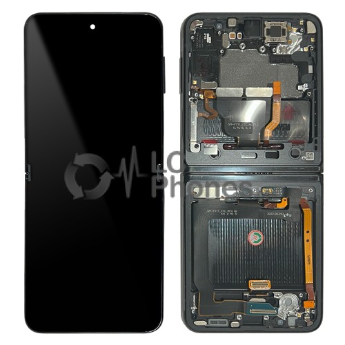 Samsung Galaxy Z Flip3 5G F711 - Full Front LCD/AMOLED Digitizer with Frame Black < Service Pack >