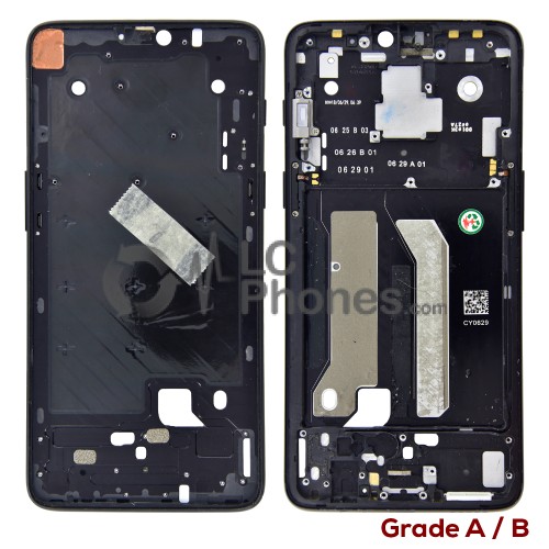 OnePlus 6 - LCD Frame Midnight Black Used Grade A/B