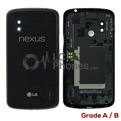 LG Nexus 4 E960 -  Back Housing Cover Black (Original Used) Grade A/B