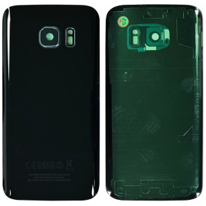 Samsung Galaxy S7 G930F - Battery Cover Black with Adhesive & Camera Lens