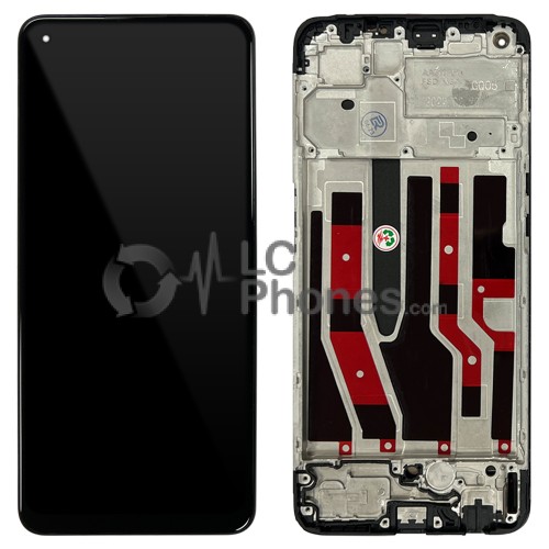 OPPO Reno7 CPH2363 - Full Front LCD Digitizer with Frame Black