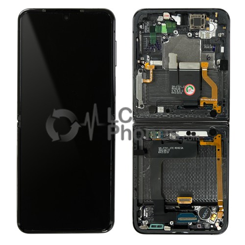 Samsung Galaxy Z Flip4 SM-F721B - Full Front LCD/AMOLED Digitizer with Frame Graphite < Service Pack >