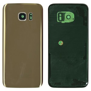 Samsung Galaxy S7 Edge G935F - Battery Cover with Adhesive & Camera Lens Gold