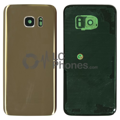 Samsung Galaxy S7 Edge G935F - Battery Cover with Adhesive & Camera Lens Gold