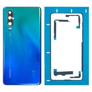 Huawei P30 - Battery Cover with Camera Lens and Adhesive Aurora Blue 