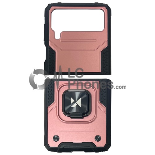 Samsung Galaxy Z Flip 4 5G F721 - Wozinsky Ring Armor Tough Hybrid Case Rose Gold