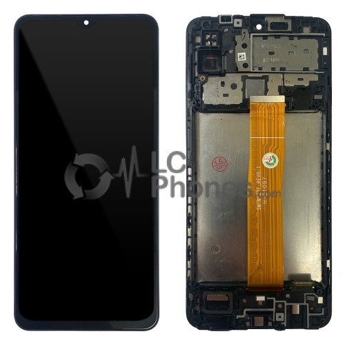 Samsung Galaxy M12 M127 - Full Front LCD Digitizer with Frame Black (Original Remaded) (M127 Flex)