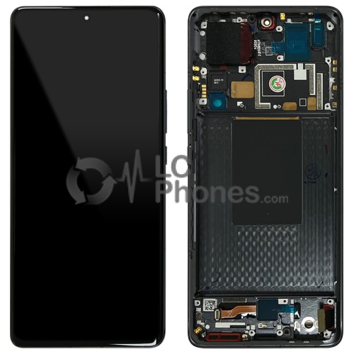 Xiaomi 12 Pro - Full Front LCD Digitizer with Frame Black < Service Pack >