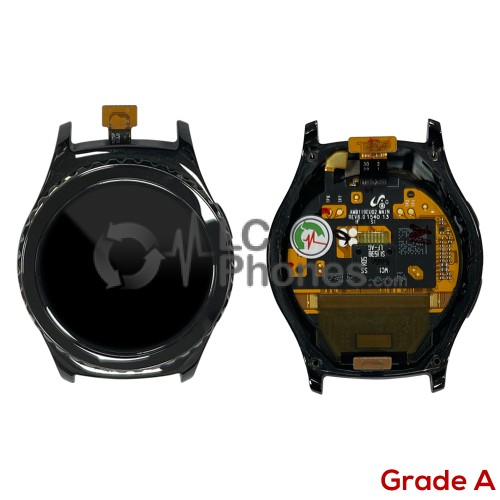 Samsung Galaxy Gear S2 Classic SM-R732 - Full Front LCD Digitizer with Frame Black (Original Used) Grade A