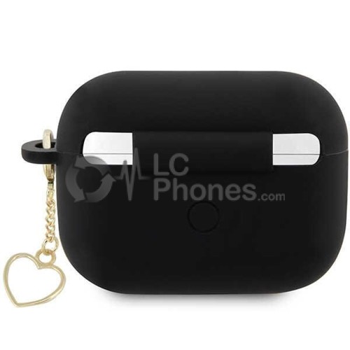 AirPods Pro 2 - Guess Silicone Charm Heart Collection Case Black