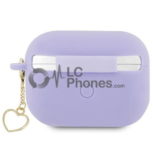 AirPods Pro 2 - Guess Silicone Charm Heart Collection Case Purple