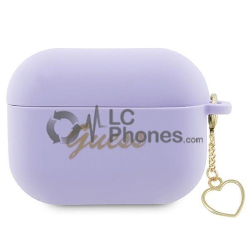 AirPods Pro 2 - Guess Silicone Charm Heart Collection Case Purple