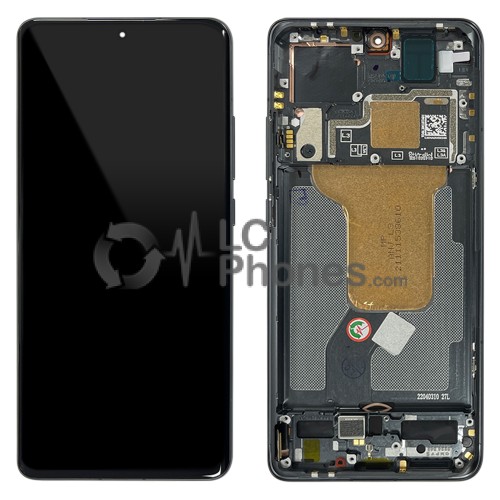 Xiaomi 12 5G 2201123G - Full Front LCD Digitizer with Frame Black < Service Pack >