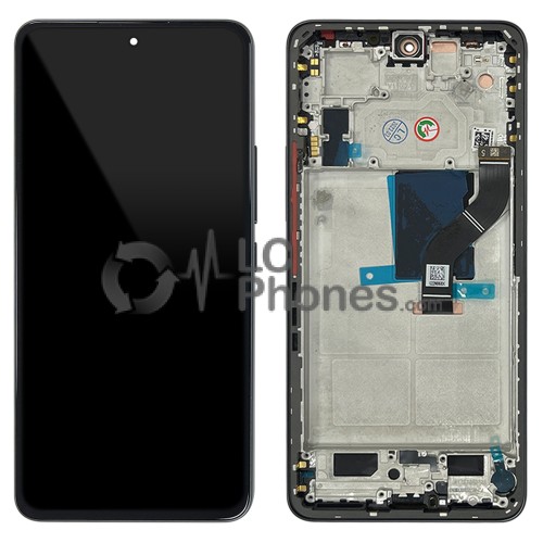 Xiaomi 12 Lite 2203129G - Full Front LCD Digitizer with Frame Black < Service Pack >