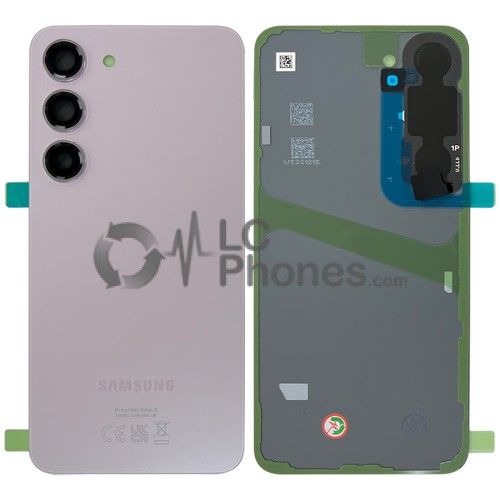 Samsung Galaxy S23 5G S911 - Battery Cover with Camera Lens and Adhesive Lavender < Service Pack >