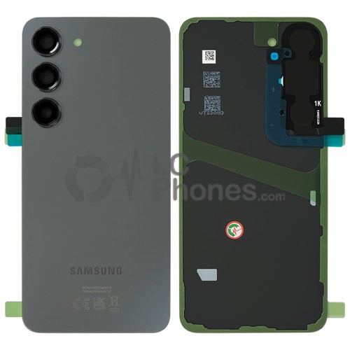 Samsung Galaxy S23 5G S911 - Battery Cover with Camera Lens and Adhesive Grey < Service Pack >