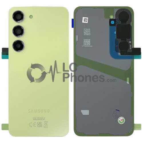 Samsung Galaxy S23 5G S911 - Battery Cover with Camera Lens and Adhesive Lime < Service Pack >