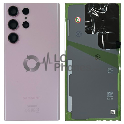 Samsung Galaxy S23 Ultra 5G S918 - Battery Cover with Camera Lens and Adhesive Lavender < Service Pack >